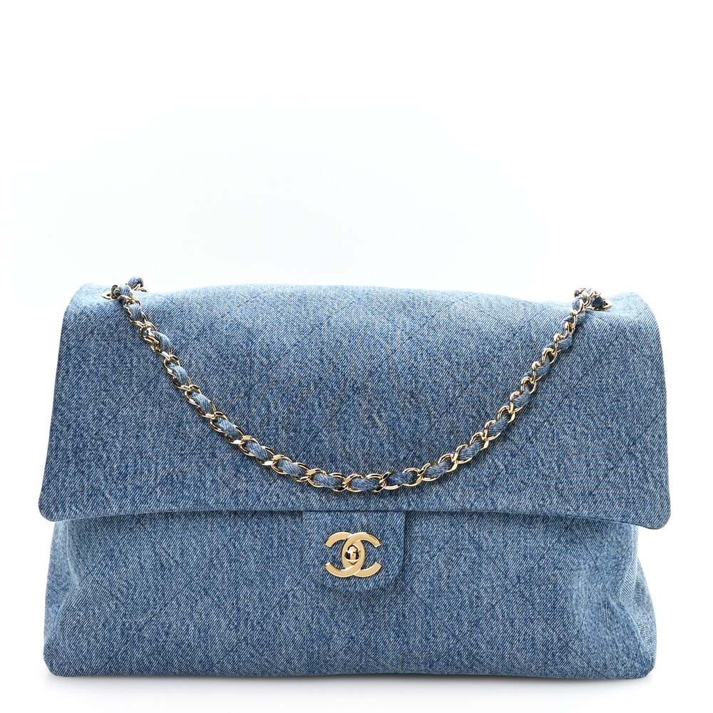 Chanel Denim Souplissimo Maxi Flap Blue #294849C12B